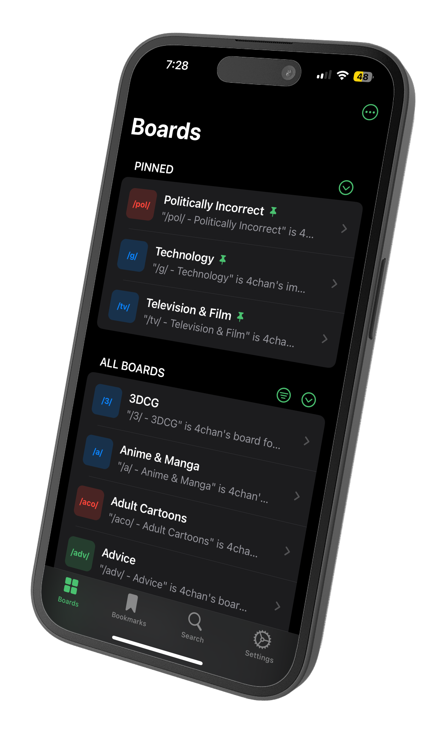 Clover app boards screen
